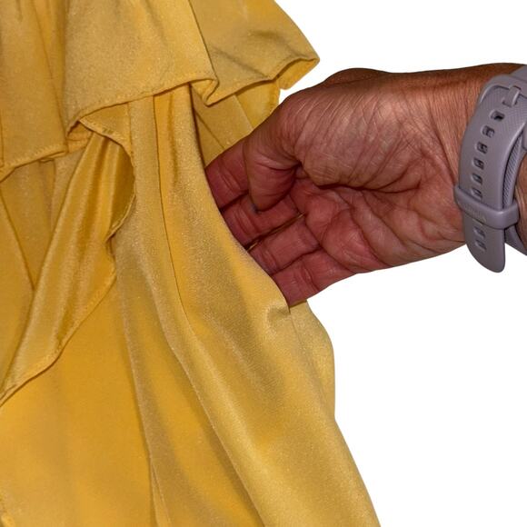 Ulla Johnson Dune Violeta Mustard Yellow Silk Maxi Dress Size 6 - Picture 10 of 13